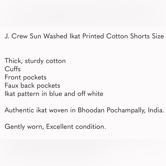 JCrew ikat shorts - Picture 6 of 6